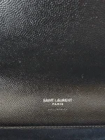 YSL, Grain de Poudre Embossed Leather, , Black, Like New - Image 18