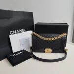 Chanel, Chanel Boy 10, 10", Black, Like New - Image 2