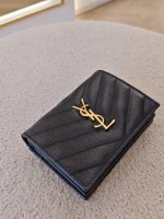 YSL, Matelasse Bi-fold, , Black, Like New - Image 11