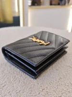 YSL, Matelasse Bi-fold, , Black, Like New - Image 12