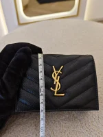 YSL, Matelasse Bi-fold, , Black, Like New - Image 37