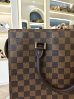 Louis Vuitton, Damier Ebene Sac Plat Tote Bag, PM, Brown, Very Good - Image 12