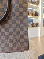 Louis Vuitton, Damier Ebene Sac Plat Tote Bag, PM, Brown, Very Good - Image 14