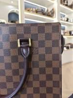 Louis Vuitton, Damier Ebene Sac Plat Tote Bag, PM, Brown, Very Good - Image 15