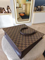 Louis Vuitton, Damier Ebene Sac Plat Tote Bag, PM, Brown, Very Good - Image 26