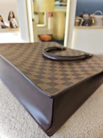 Louis Vuitton, Damier Ebene Sac Plat Tote Bag, PM, Brown, Very Good - Image 27