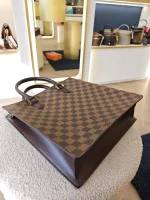 Louis Vuitton, Damier Ebene Sac Plat Tote Bag, PM, Brown, Very Good - Image 28