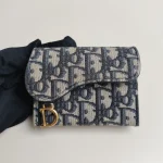 Dior, Saddle Card Holder, , Blue, Very Very  Good - Image 2