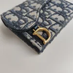 Dior, Saddle Card Holder, , Blue, Very Very  Good - Image 3
