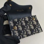 Dior, Saddle Card Holder, , Blue, Very Very  Good - Image 20