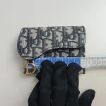 Dior, Saddle Card Holder, , Blue, Very Very  Good - Image 27