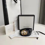 Gucci, Marmont Thin Leather Belt , 75/30, Black, Very Very  Good - Image 2