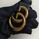 Gucci, Marmont Thin Leather Belt , 75/30, Black, Very Very  Good - Image 5