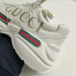 Gucci, Rhyton Vintage Logo Leather Sneaker, 36, White, Very Very  Good - Image 10