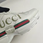Gucci, Rhyton Vintage Logo Leather Sneaker, 36, White, Very Very  Good - Image 21