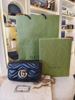 Gucci, GG Marmont Super Mini Bag, Supermini, Black, Very Very  Good - Image 2