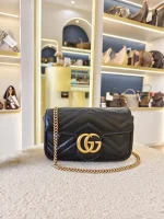 Gucci, GG Marmont Super Mini Bag, Supermini, Black, Very Very  Good - Image 3