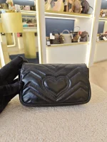 Gucci, GG Marmont Super Mini Bag, Supermini, Black, Very Very  Good - Image 5