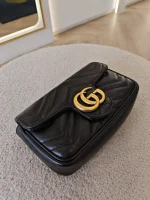 Gucci, GG Marmont Super Mini Bag, Supermini, Black, Very Very  Good - Image 10