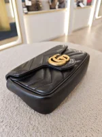 Gucci, GG Marmont Super Mini Bag, Supermini, Black, Very Very  Good - Image 11