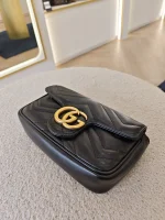 Gucci, GG Marmont Super Mini Bag, Supermini, Black, Very Very  Good - Image 12