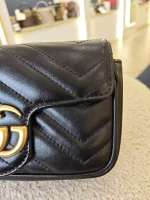 Gucci, GG Marmont Super Mini Bag, Supermini, Black, Very Very  Good - Image 20