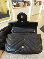 Gucci, GG Marmont Super Mini Bag, Supermini, Black, Very Very  Good - Image 23