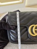 Gucci, GG Marmont Super Mini Bag, Supermini, Black, Very Very  Good - Image 34