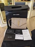 YSL, Envelope Clutch Bag, , Beige, Very Very  Good - Image 2