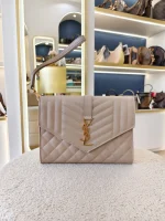 YSL, Envelope Clutch Bag, , Beige, Very Very  Good - Image 4
