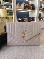 YSL, Envelope Clutch Bag, , Beige, Very Very  Good - Image 5