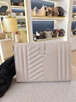 YSL, Envelope Clutch Bag, , Beige, Very Very  Good - Image 6