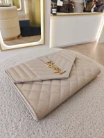 YSL, Envelope Clutch Bag, , Beige, Very Very  Good - Image 8