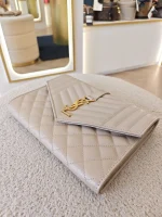 YSL, Envelope Clutch Bag, , Beige, Very Very  Good - Image 10