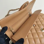 Chanel, Classic Double Flap Bag, 10", Brown, New - Image 27