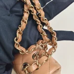 Chanel, Classic Double Flap Bag, 10", Brown, New - Image 43