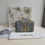 Dior, Caro Bag, Small, Gray, Very Very  Good - Image 3