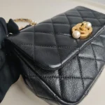 Chanel, Pearl Side Flap Bag , Mini, Black, Very Very  Good - Image 7