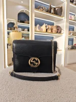 Gucci, Interlocking G Small Shoulder Bag, Small, Black, Very Good - Image 3