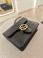 Gucci, Interlocking G Small Shoulder Bag, Small, Black, Very Good - Image 10