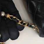Chanel, Pearl Side Flap Bag , Mini, Black, Very Very  Good - Image 47