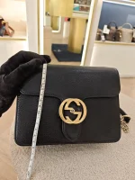 Gucci, Interlocking G Small Shoulder Bag, Small, Black, Very Good - Image 19