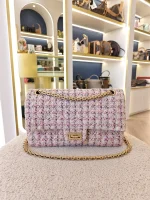 Chanel, Chanel Tweed Quilted 2.55 Reissue Flap Bag, , Pink, Very Very  Good - Image 2