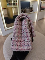 Chanel, Chanel Tweed Quilted 2.55 Reissue Flap Bag, , Pink, Very Very  Good - Image 6