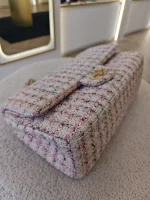 Chanel, Chanel Tweed Quilted 2.55 Reissue Flap Bag, , Pink, Very Very  Good - Image 9