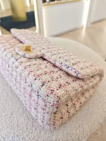 Chanel, Chanel Tweed Quilted 2.55 Reissue Flap Bag, , Pink, Very Very  Good - Image 11