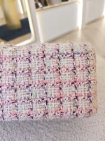 Chanel, Chanel Tweed Quilted 2.55 Reissue Flap Bag, , Pink, Very Very  Good - Image 16
