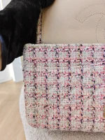 Chanel, Chanel Tweed Quilted 2.55 Reissue Flap Bag, , Pink, Very Very  Good - Image 29