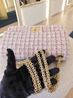 Chanel, Chanel Tweed Quilted 2.55 Reissue Flap Bag, , Pink, Very Very  Good - Image 39