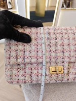 Chanel, Chanel Tweed Quilted 2.55 Reissue Flap Bag, , Pink, Very Very  Good - Image 42